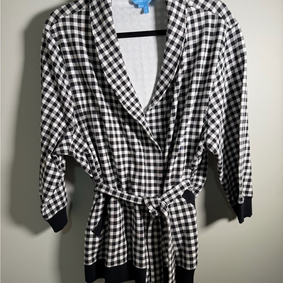 Draper James Black and White Gingham jacket 2X - Picture 2 of 10